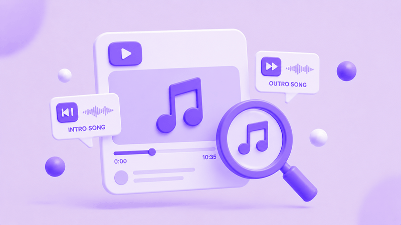 Identify intro and outro songs from YouTube videos