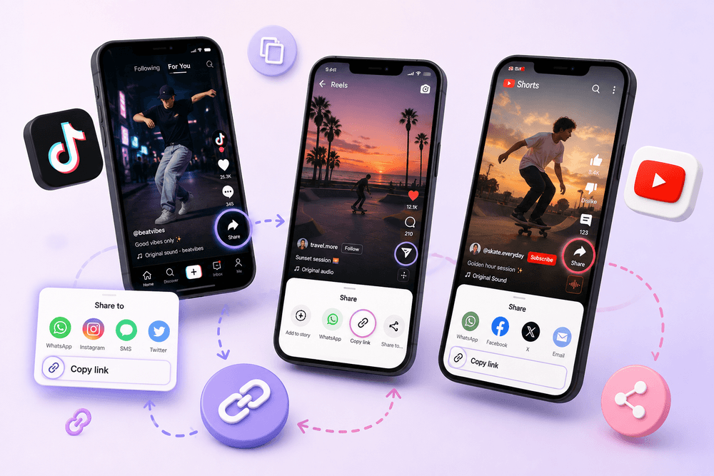 How to Copy a TikTok, Instagram Reel, or YouTube Shorts Link